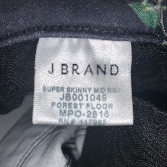 J Brand Super Skinny Floral Jeans - Picture 4 of 6